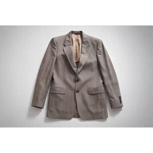 Palm Beach Vintage Mens Brown Glen Plaid Blazer Sport Coat USA Retro Preppy